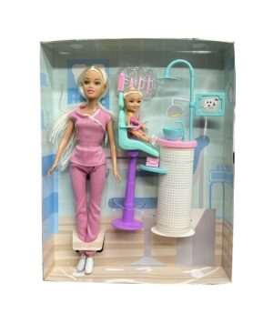 MUÑECA TINY DENTISTA CON PACIENTE Y ACCESORIOS COD 54462 ROSA - Imagen 2