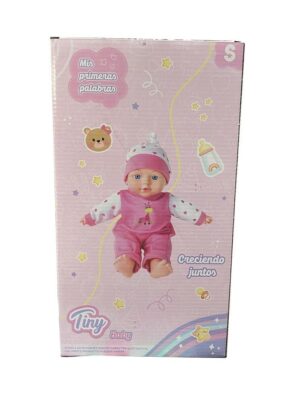 BEBOTE TINY LULI 32 CM CON SONIDO Y MAMADERA COD 53722 LILA - Imagen 3