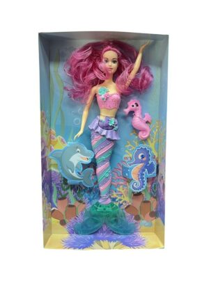 TINY FANTASY SIRENA CON LUZ Y ANIMAL MARINO COD 55032 CABALLITO - Imagen 2