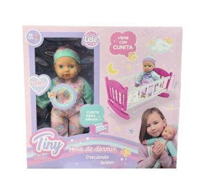 TINY BEBE LELE CON CUNA HORA DE DORMIR COD 54568 VERDE