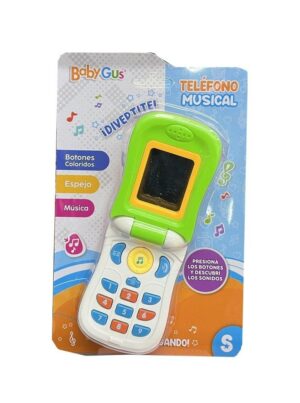 TELEFONO MUSICAL CON TAPA Y ESPEJO COD 51184 BLANCO