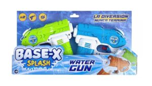 PISTOLA DE AGUA X 2 EN CAJA BASE-X SPLASH COD 8812 VERDE