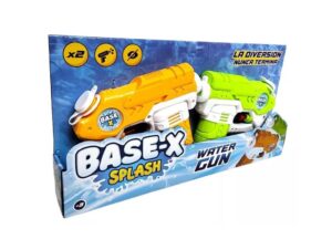 PISTOLA DE AGUA X 2 EN CAJA BASE-X SPLASH COD 8812 NARANJA - Imagen 2