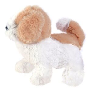 PELUCHE PERRO CAMINA LADRA Y MUEVE LA COLA COD 6318 BLANCO BEIGE - Imagen 2