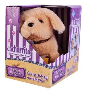 PELUCHE PERRO CAMINA LADRA Y MUEVE LA COLA COD 6328 BEIGE