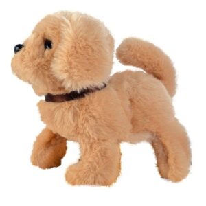 PELUCHE PERRO CAMINA LADRA Y MUEVE LA COLA COD 6328 BEIGE - Imagen 2