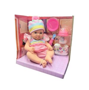 BEBE CON BIBERON PAÑAL PLATO Y CUCHARA DIVER TOYS COD DIV103 - Imagen 2