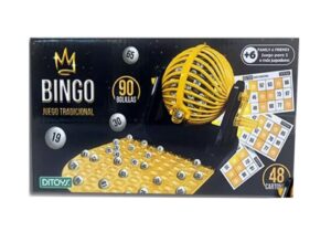 JUEGO DE MESA BINGO LOTTO 90 BOLILLAS COD 2734