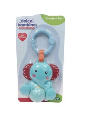 SONAJERO ANIMALITO CON COLGANTE DOLCE BAMBINO COD 2838 ELEFANTE