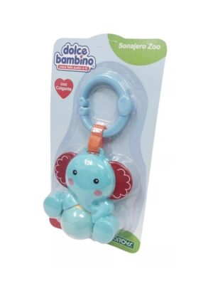 SONAJERO ANIMALITO CON COLGANTE DOLCE BAMBINO COD 2838 ELEFANTE - Imagen 3