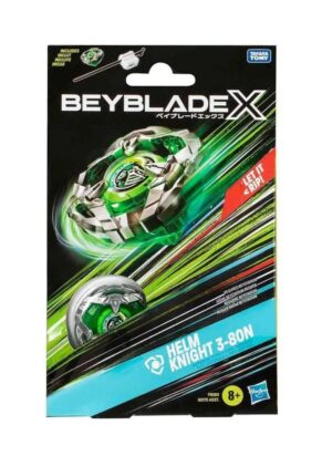 BEYBLADE X TROMPO CON LANZADOR COD G0175 HELM KNIGHT - Imagen 4