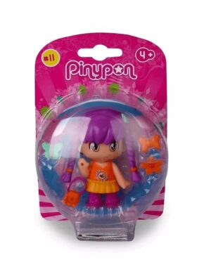 PINYPON FIGURA CON ACCESORIOS SERIE 11 PELO VIOLETA COD 16248 - Imagen 2