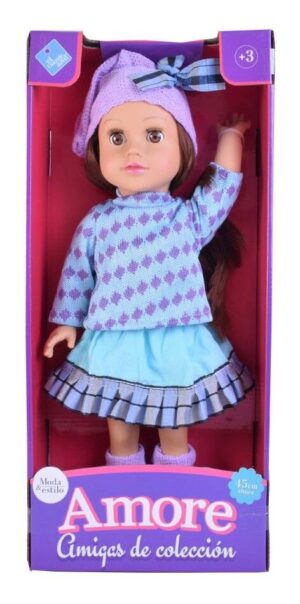 MUNECA COLECCION AMORE MODA Y ESTILO 45 CM VR1 7560 MOD 01