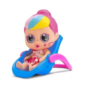 MUÑECA EN COCHE DE PASEO DIVER TOYS GLITTER  COD DIV098 - Imagen 3