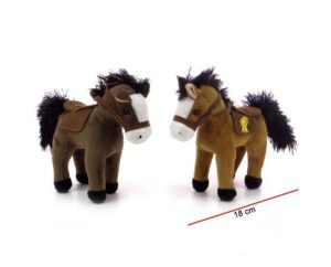 PELUCHE CABALLO PARADO 18 CM PHI PHI TOYS COD 3998 MARRON CLARO - Imagen 2