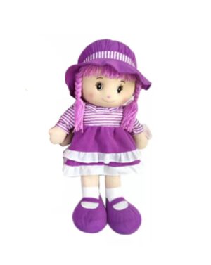 MUÑECA PEPONA DE TELA 60 CM COD IK009 VIOLETA