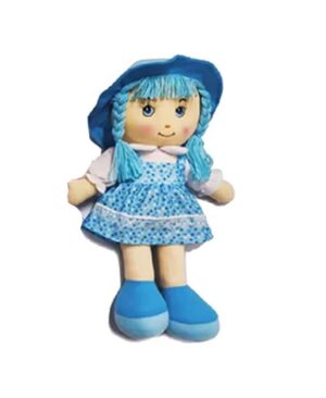 MUÑECA PEPONA DE TELA 50 CM PLUSHY COD IK007 CELESTE