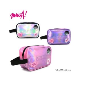 CARTUCHERA MUAA GIRLS ESCOLAR COD 17600 ROSA - Imagen 3