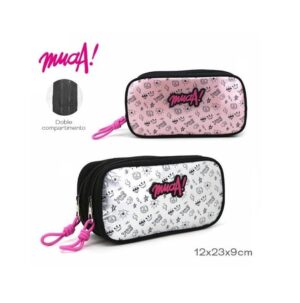 CARTUCHERA MUAA DOBLE COMPARTIMIENTO COD 17604 ROSA - Imagen 3