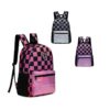 MOCHILA MUAA ESCOLAR URBANA ORIGINAL COD 17588 CUADRO VIOLETA - Imagen 3