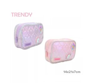 CARTUCHERA TRENDY CON LOGO UNICORNIO COD 28049 ROSA - Imagen 4