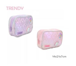 CARTUCHERA TRENDY CON LOGO UNICORNIO COD 28049 LILA - Imagen 4