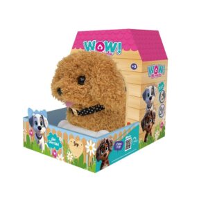 PELUCHE PERRO INTERACTIVO WOW CON HUESO COD IK0692 MARRON