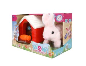 PELUCHE CONEJO INTERACTIVO WOW CON CASITA COD IK0688 BLANCO - Imagen 3