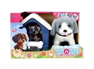 PELUCHE PERRO INTERACTIVO WOW MASCOTA CON CASITA COD IK0689 GRI