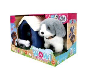 PELUCHE PERRO INTERACTIVO WOW MASCOTA CON CASITA COD IK0689 GRI - Imagen 2