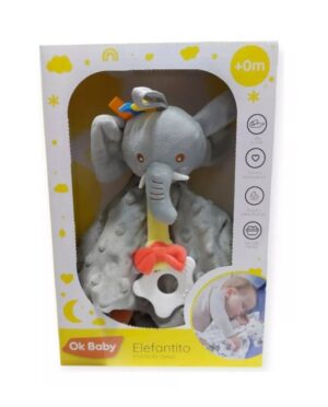 ELEFANTITO MANTA DE APEGO GRIS OK BABY COD 0379