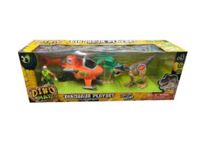 SET DINOSAURIO CON HELICOPTERO Y FIGURA LUZ SONID VR1 IK0111 MODELO 3