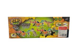 SET DINOSAURIO CON HELICOPTERO Y FIGURA LUZ SONID VR1 IK0111 MODELO 3 - Imagen 3