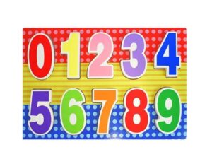 JUEGO DE ENCASTRE PUZZLE NUMEROS DE MADERA COD 00009