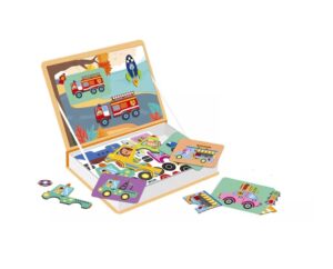 LIBRO MAGNETICO PUZZLE VEHICULOS  66 PIEZAS COD IK0649 - Imagen 2