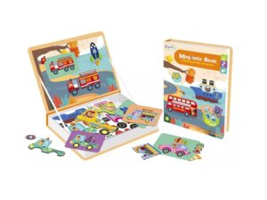 LIBRO MAGNETICO PUZZLE VEHICULOS  66 PIEZAS COD IK0649 - Imagen 3