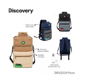 MOCHILA BOLSO MATERA DISCOVERY REFORZADO COD 18464 NEGRO - Imagen 4