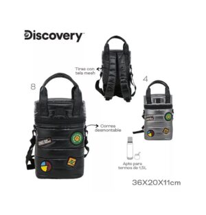 MOCHILA BOLSO MATERA DISCOVERY WORLD BIGGER COD 18463 GRIS - Imagen 4