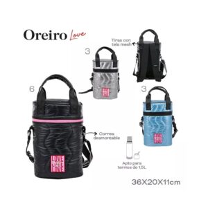 MOCHILA BOLSO MATERA OREIRO PORTA TERMO COD 18469 NEGRO - Imagen 4