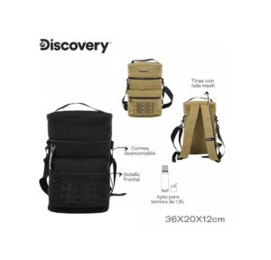 MOCHILA BOLSO MATERA DISCOVERY REFORZADO COD 18462 NEGRO - Imagen 4