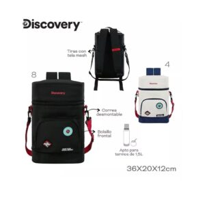 MOCHILA BOLSO MATERA DISCOVERY PORTA TERMO COD 18465 NEGRO - Imagen 4
