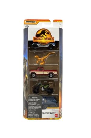MATCHBOX JURASSIC WORLD BLISTER X 5 COD 1806 TRANSPORT TRACKERS