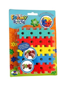 JUEGO DIDACTICO BLOQUES ENCASTRE GOMA EVA X 80 PCS COD 1818