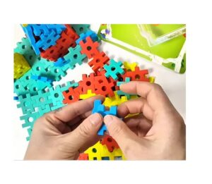 JUEGO DIDACTICO BLOQUES ENCASTRE GOMA EVA X 80 PCS COD 1818 - Imagen 3