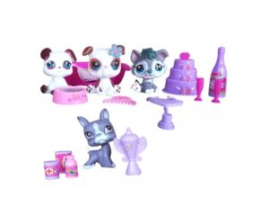 SET MASCOTAS PERRITOS X 4 CON BAÑERA Y ACCESORIOS COD 2105 MOD2 - Imagen 2