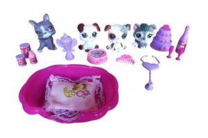 SET MASCOTAS PERRITOS X 4 CON BAÑERA Y ACCESORIOS COD 2105 MOD2 - Imagen 3