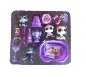 SET MASCOTAS PERRITOS X 4 CON BAÑERA Y ACCESORIOS COD 2105 MOD2 - Imagen 4