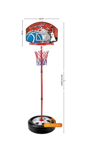 ARO DE BASQUET CON PIE DE METAL MAS PELOTA COD 7408 - Imagen 2