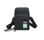 CARTERA BANDOLERA PORTA CELULAR DOBLE MUAA COD 28369 NEGRO