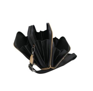 CARTERA BANDOLERA PORTA CELULAR DOBLE MUAA COD 28369 NEGRO - Imagen 2